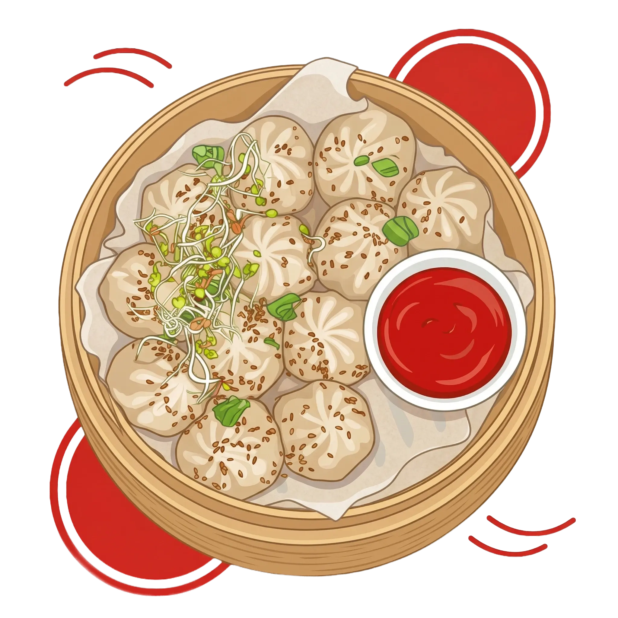 Autorskie danie Dim Sum inspirowane kuchnią azjatycką.
